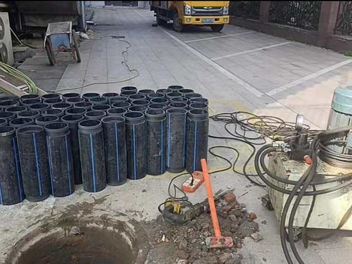 望奎PE置换管厂家 DN315置换管 非开挖管短管置换